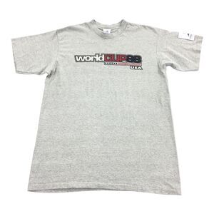 Vintage 1998 World Cup 88 USA Single Stitch Short Sleeve T-Shirt XL Gray France